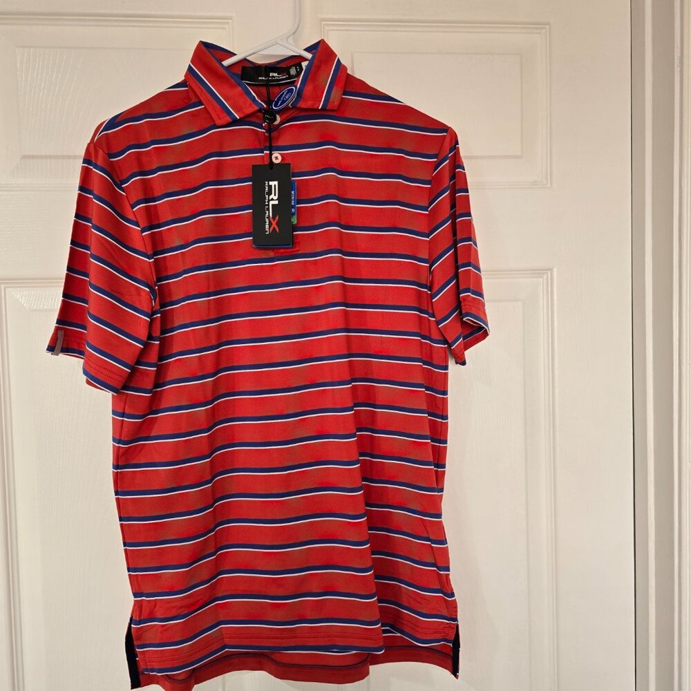 RLX Ralph Lauren Mens Lot of 3 Short Sleeve Polo Shirts Blue Red Green Small NWT - Picture 5 of 10